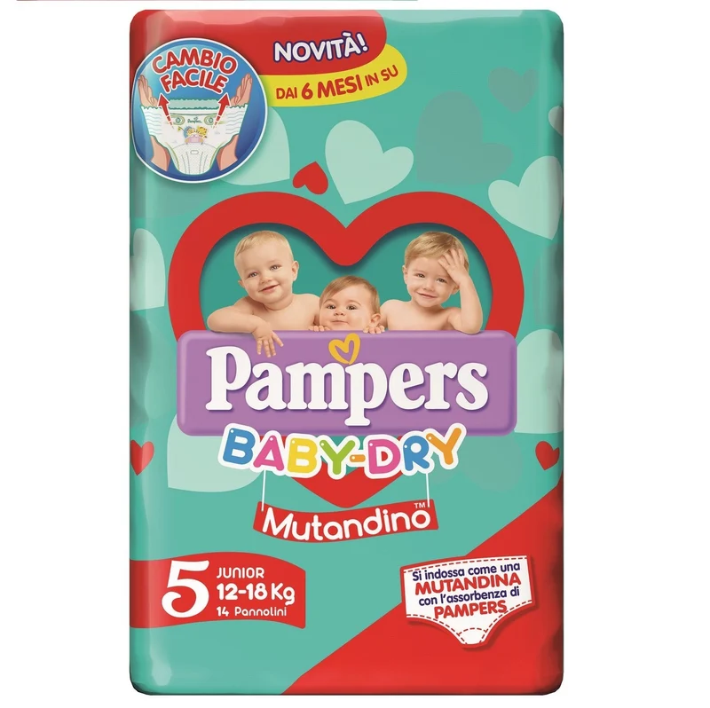 Pampers Baby Dry Mutandino 14pz 5ms Junior Pampers