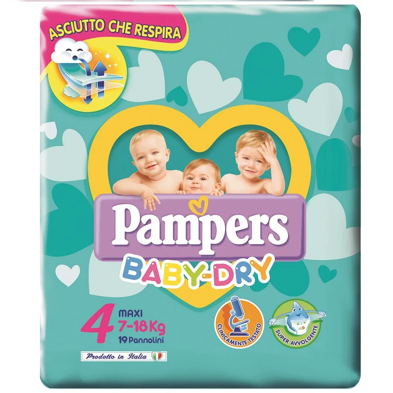Pampers Baby Dry 19pz 4ms Maxi Pampers