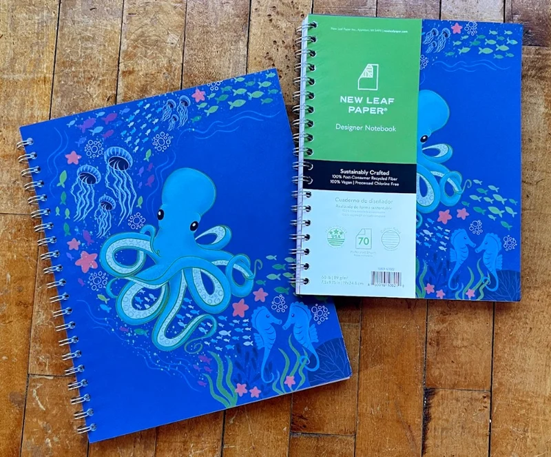 Designer Notebook Multi-Pack - set of (3) books, Sea/Leaves/Succulent