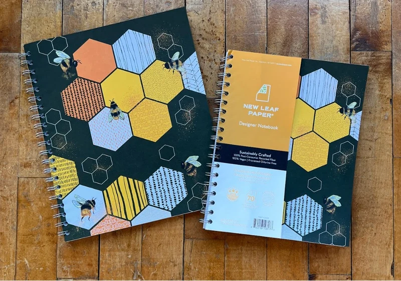 Designer Notebook Multi-Pack - set of (3) books, Bees/Camp/Mushroom
