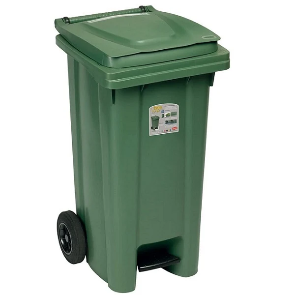 Bidone Immondizia Verde 120lt Stefanplast
