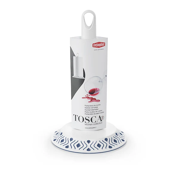 Portarotolo Tosca 17x30 Bianco/Blu