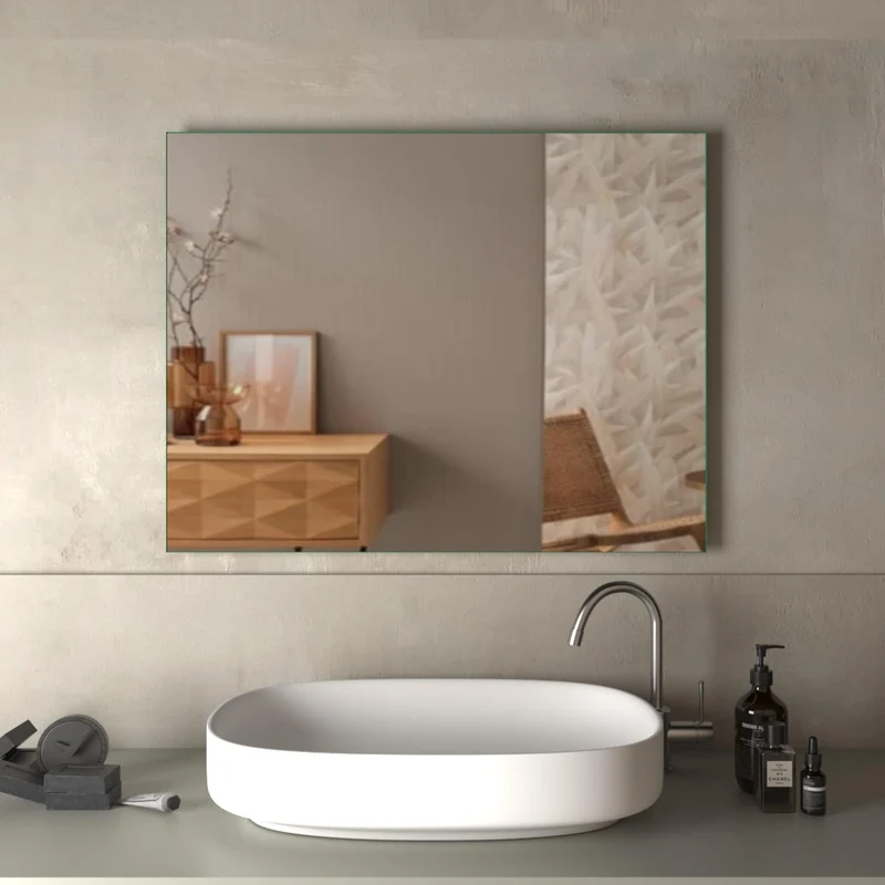 Specchio rettangolare 70X90 reversibile filo lucido