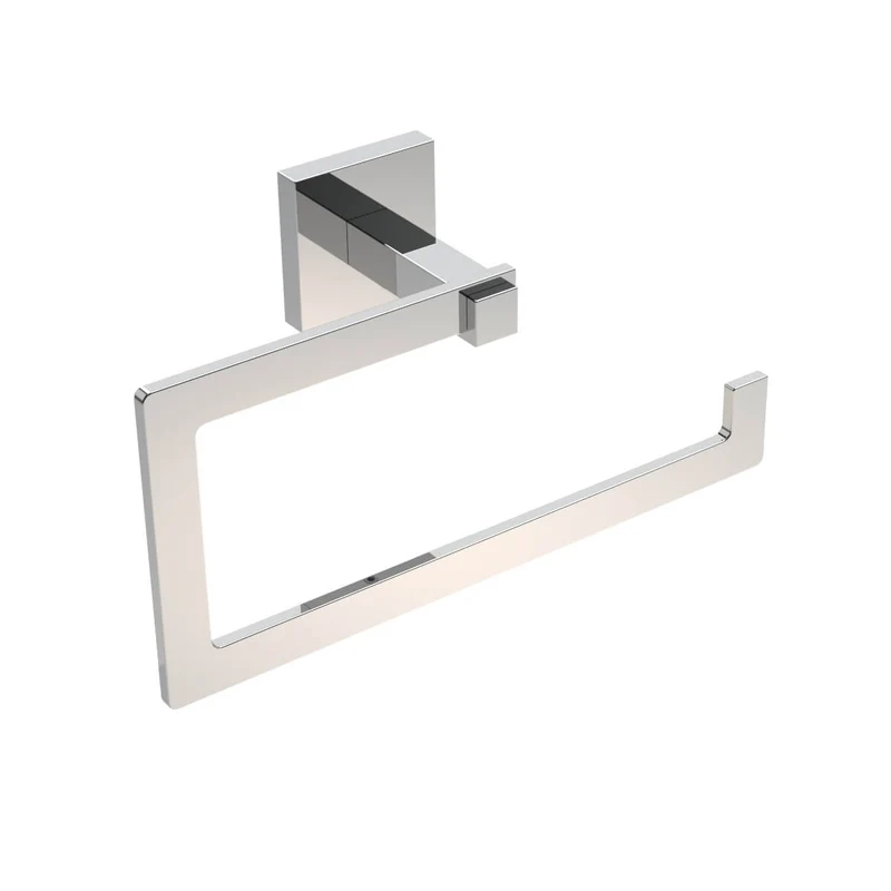 Porta asciugamani ad anello acciaio forma quadra Metaform Trend fissaggio adesivo o con viti