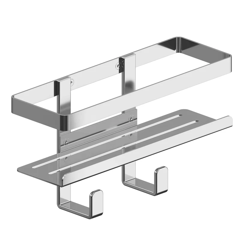 Mensola con ganci per doccia in acciaio inox 304 Metaform