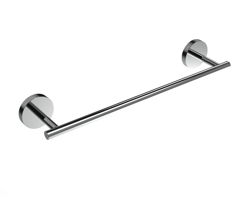 Porta asciugamani 30 cm acciaio Inox tondo Metaform Class fissaggio adesivo o con viti