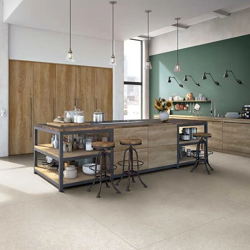 Gres Porcellanato Effetto Pietra Rettificato Lucido 60x120 9mm White sandstone Elemental Stone - Florim
