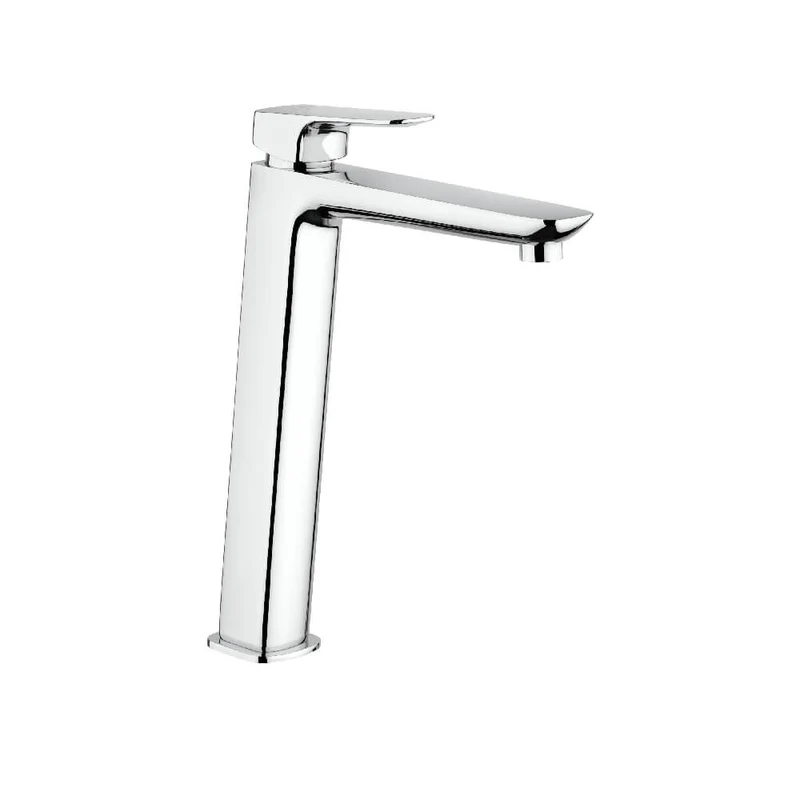 Miscelatore lavabo alto con piletta Click Clack INCLUSA forma quadra cromo