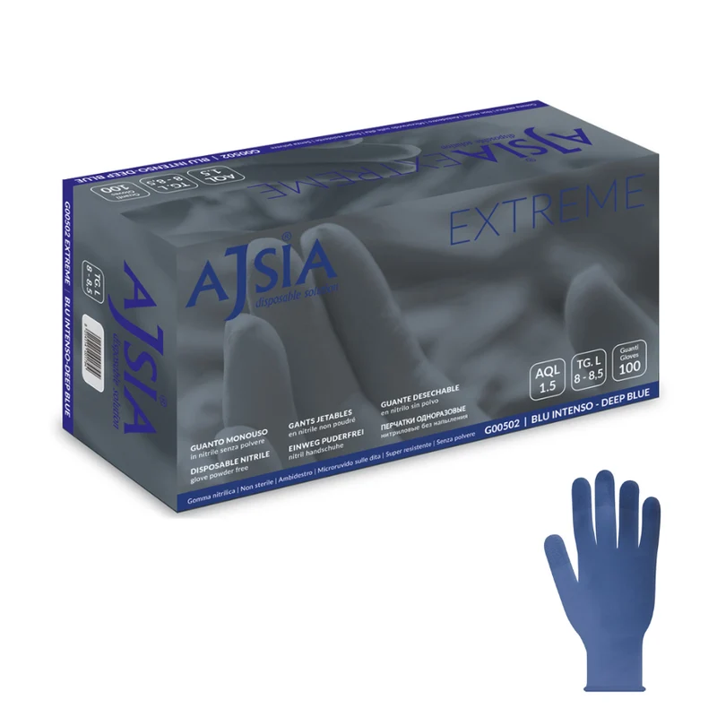 Guanti monouso in Nitrile: Extreme - 5,5 g | G00502 - Ajsia | 10 Box da 100 pezzi