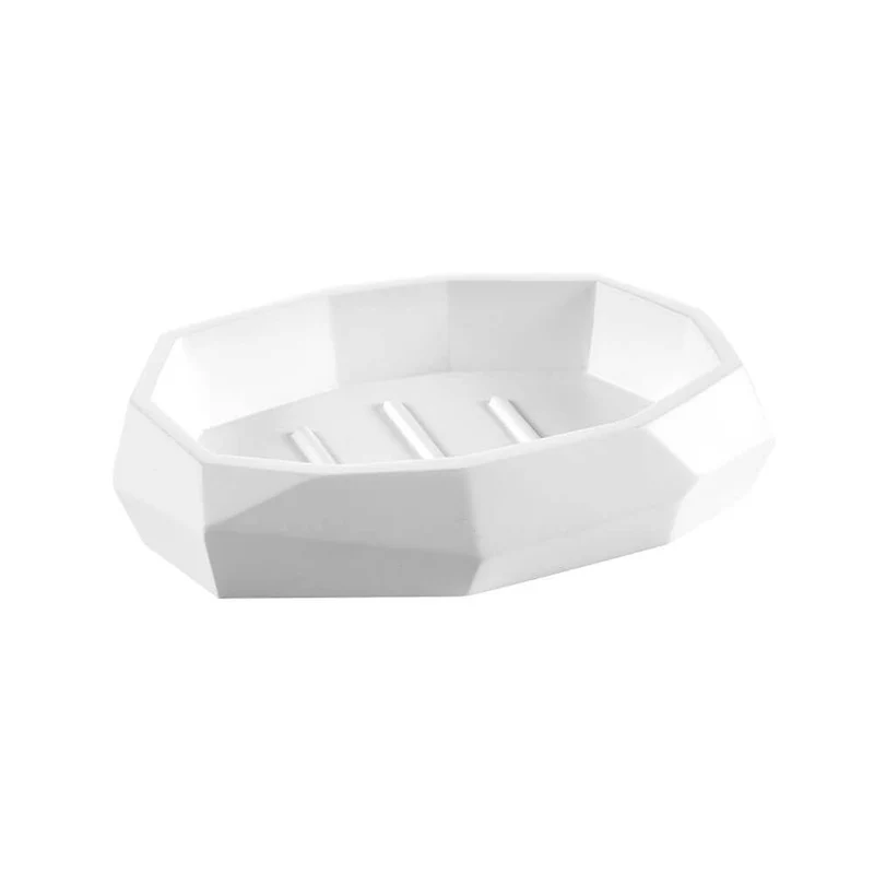 Porta sapone serie surface bamboo di Cipì finitura bianco matto