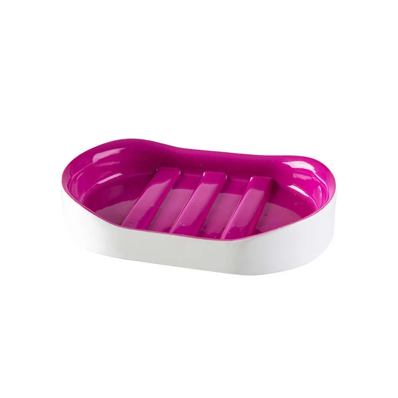 Porta sapone bianco e rosa in resina satinata serie Idol di Cipì