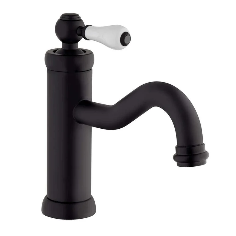 Miscelatore lavabo nero opaco Jacuzzi Rubinetteria serie Tosca per piletta click clack