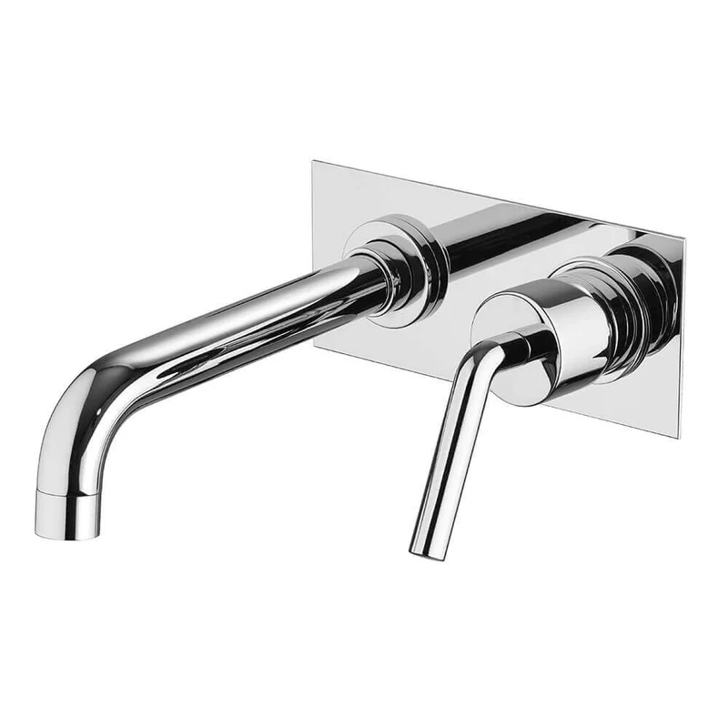 Miscelatore lavabo a muro con piastra Lumos di Jacuzzi Rubinetteria