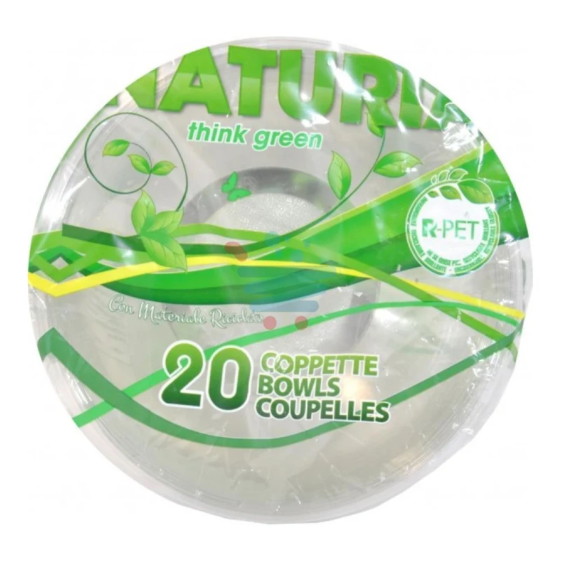 Aristea Coppette Naturia R-PET, 20 pezzi — Cartone intero da 36 confezioni · Cartone da 36 pz