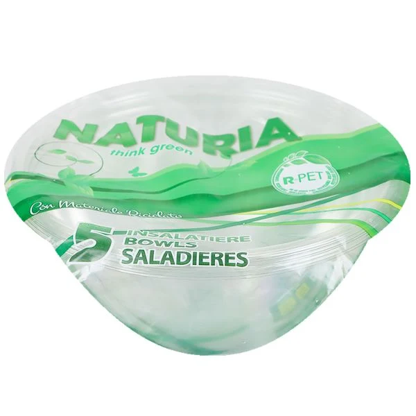 Aristea Insalatiera Naturia R-PET, 5 pezzi — Cartone intero da 10 confezioni · Cartone da 10 pz