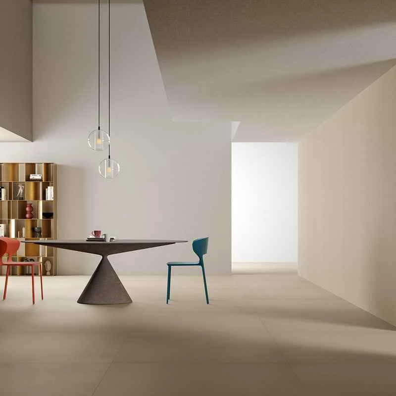Gres Porcellanato Effetto Cemento Rettificato Naturale 120x120 10,5 mm Beige Icon - Leonardo Ceramica