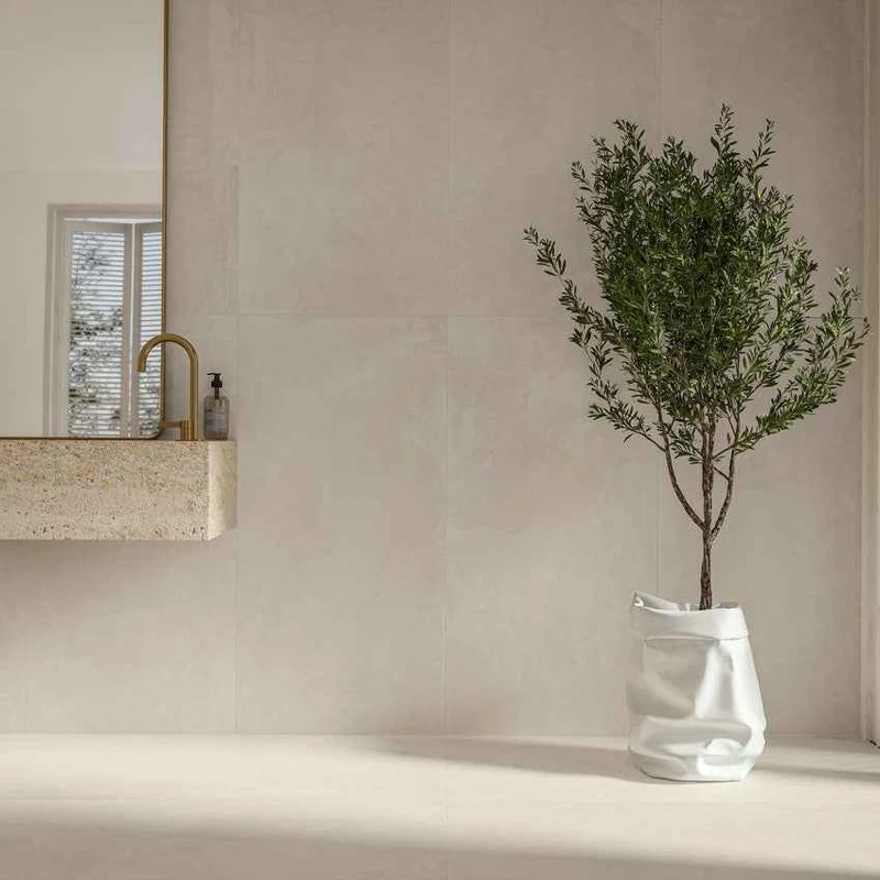 Gres Porcellanato Effetto Cemento 120x120 Azuma Up Ivory Seconda Scelta - Imola Ceramica