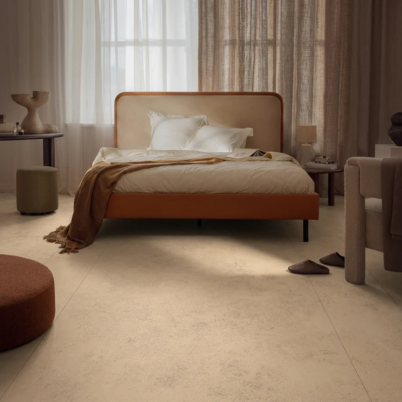 Gres Porcellanato Effetto Pietra Rettificato Naturale 120x120 Concrete Project Beige - Imola
