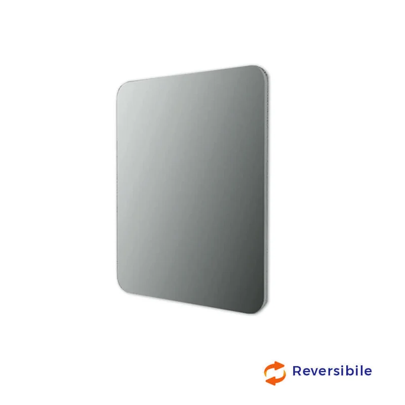 Specchio stondato filo lucido 90X74 reversibile forma rettangolare