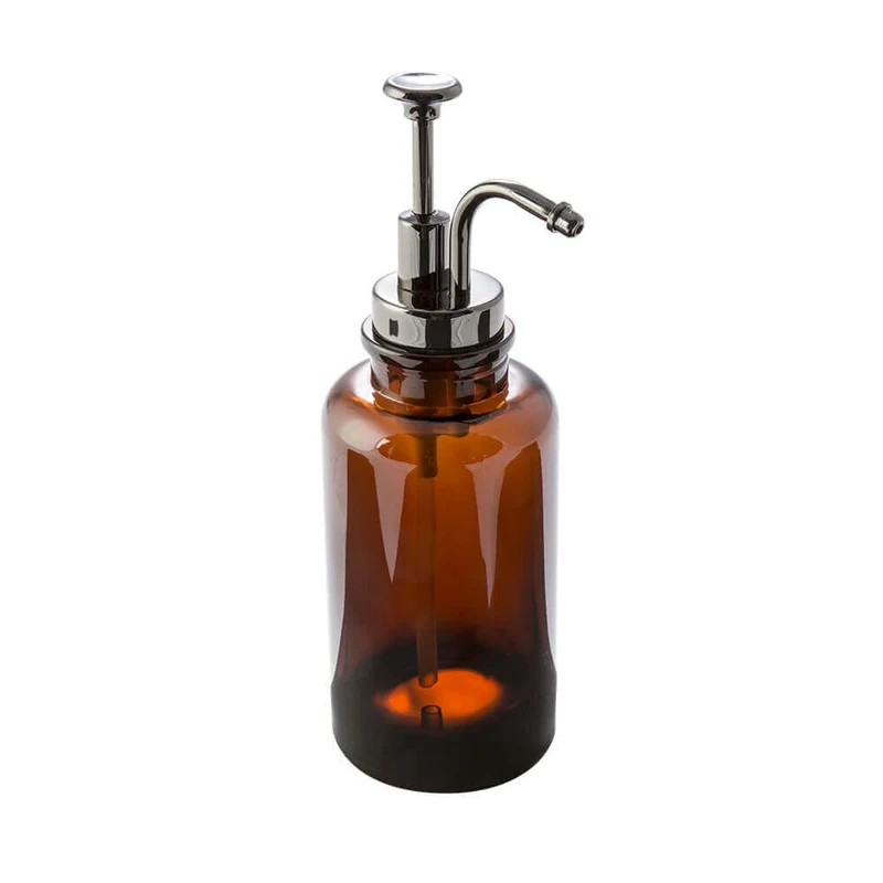 Dispenser da appoggio in vetro Cipì serie Pharmacy ambra