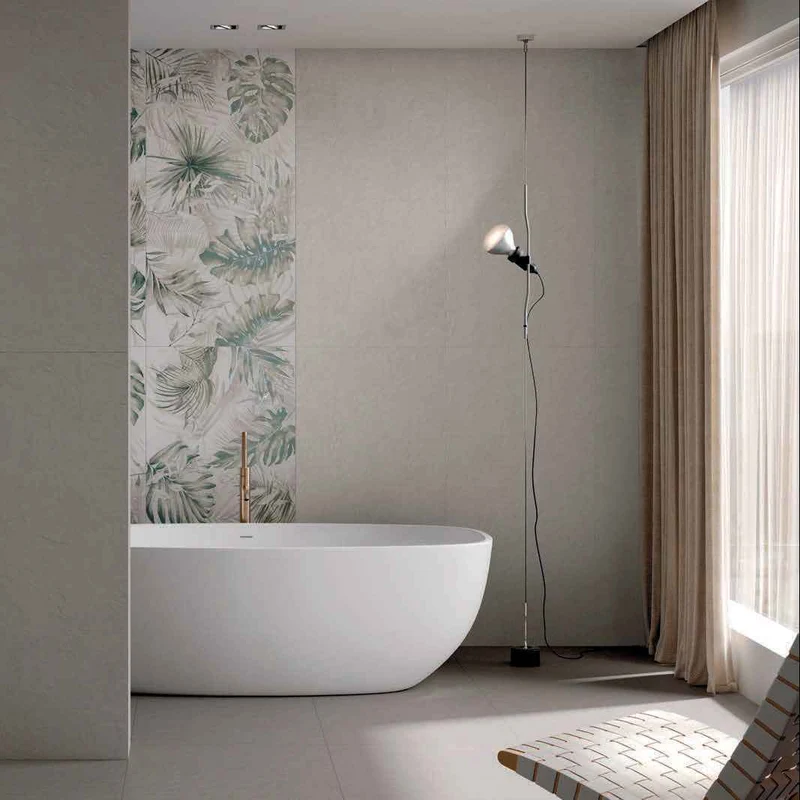 Gres Porcellanato Rettificato Effetto Pietra Naturale 60x120 Light Grey Soft Collection - Sintesi
