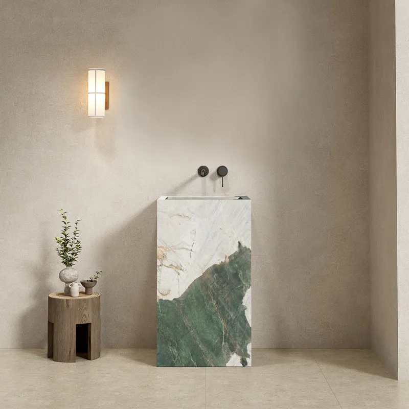 Lavabo Freestanding in Gres Lucido Heritage Aqua 60 cm - Pedestal