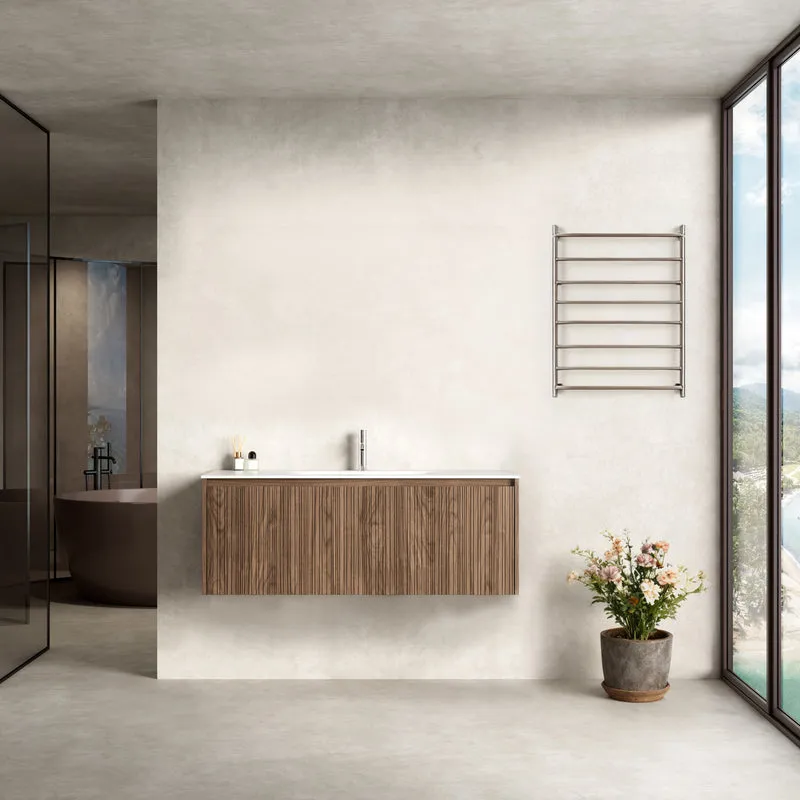 Mobile Bagno 120 cm Sospeso Rovere Scuro Senza Specchio - Pace