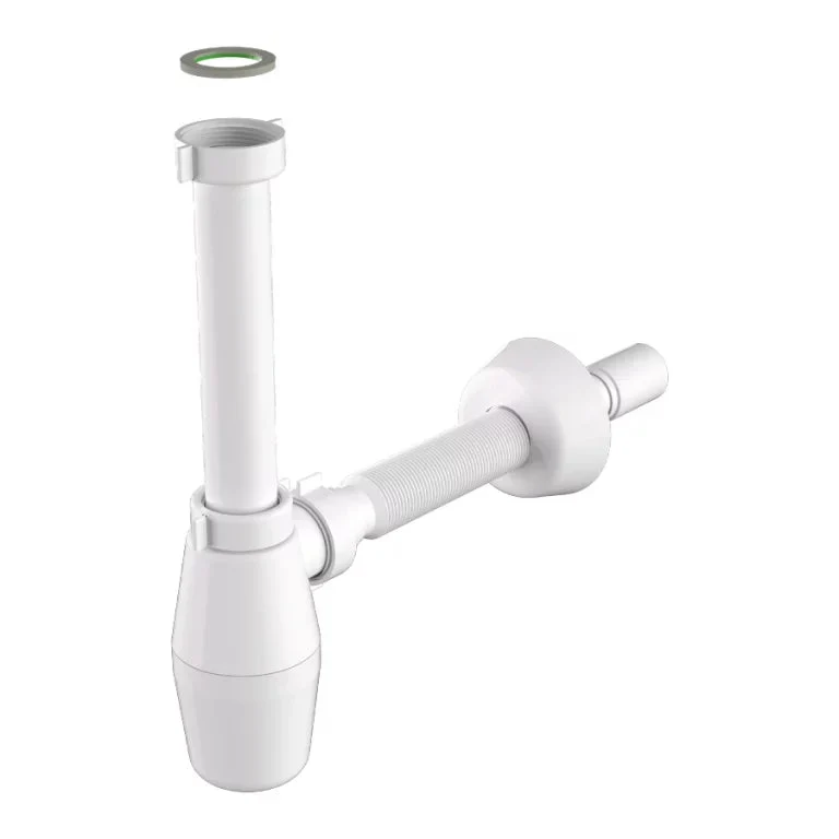 Sifone Tedesco A Bottiglia 1″1/4 x ø 40 mm Flessibile - Per Lavabo - Bonomini