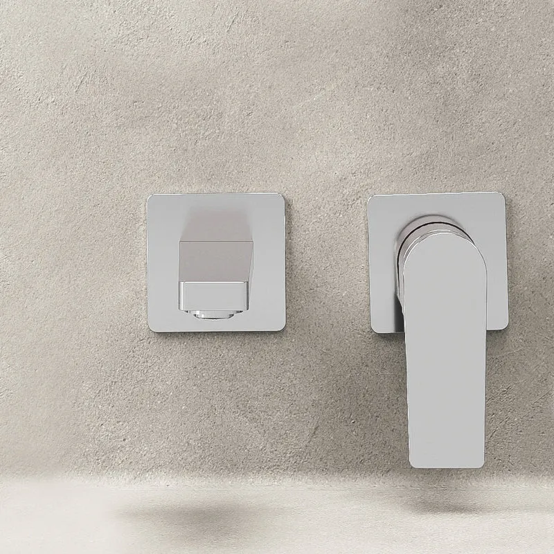 Miscelatore Lavabo a Parete con Piletta Click Clack Cromo Lucido - Sun