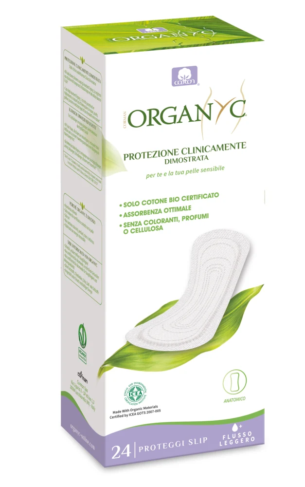 Proteggi slip in cotone bio stesi – 24 Pz