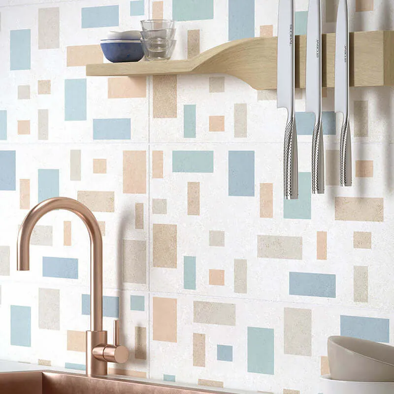 Rivestimento in Ceramica Decoro 25x75 Shapes Materia Wall - Herberia