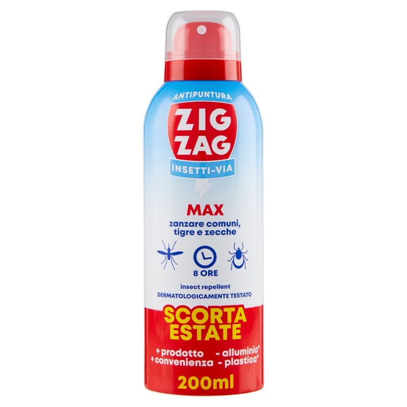 Zig-Zag Spray Max Zanzare Tigre&zecche 200ml – Cartone 6 pz