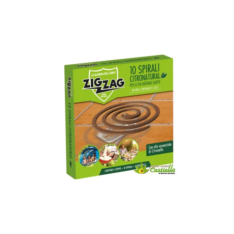 Zig-Zag Spirale Citronella pz 10 – Cartone 24 pz