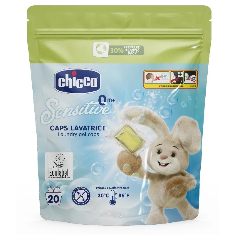 Chicco Ecodosi Sensitive Lavatr 20pz Dosato – Cartone 5 pz