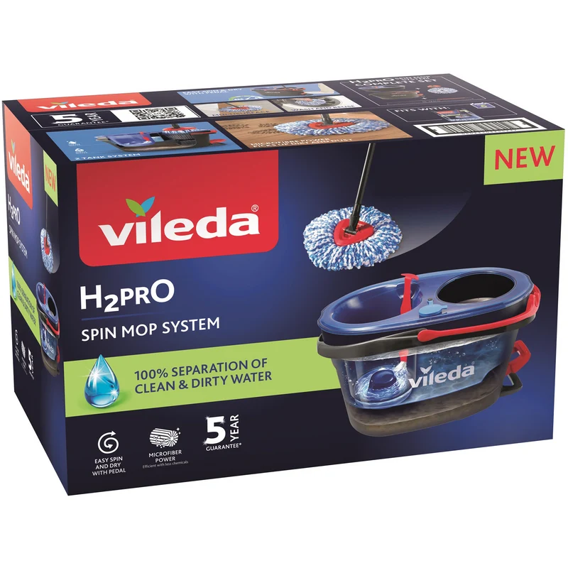 Vileda H2pro Spin Mop System – Confezione singola · Cartone da 1 pz