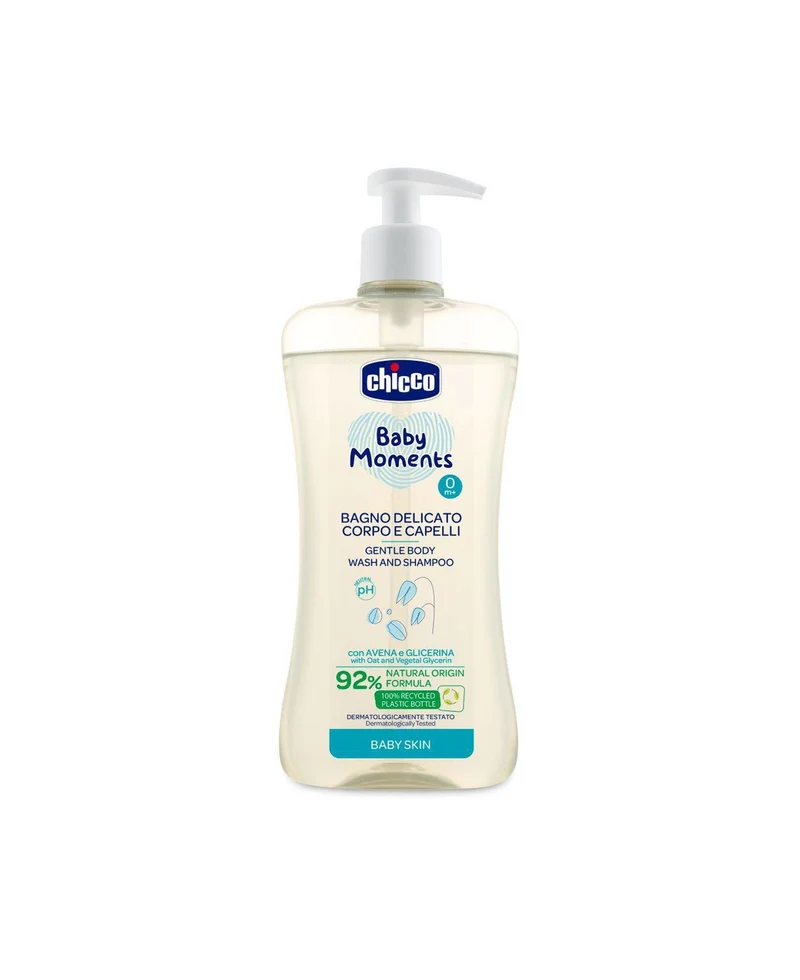 Chicco Bagno 500ml — Bagnoschiuma e Shampoo Bambini · Cartone da 6 confezioni