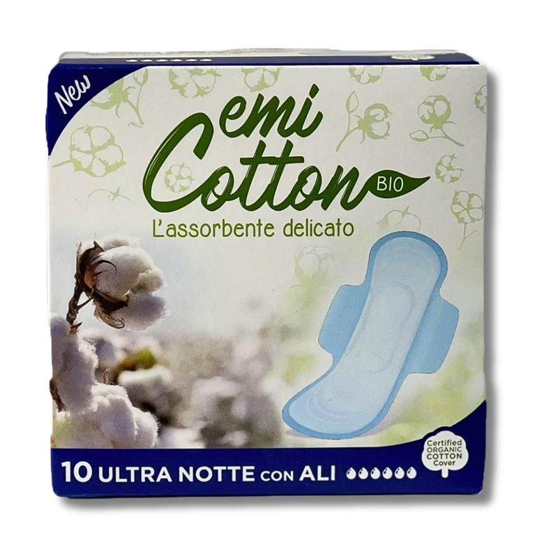 Emi Cotton Bio — Assorbenti per Igiene Femminile · Vendita all'ingrosso a cartone
