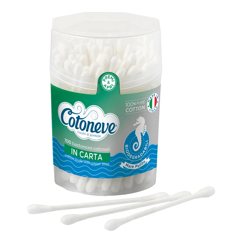 Cotoneve Bastoncini Cotonati Bio pz 100 – Cartone 72 pz