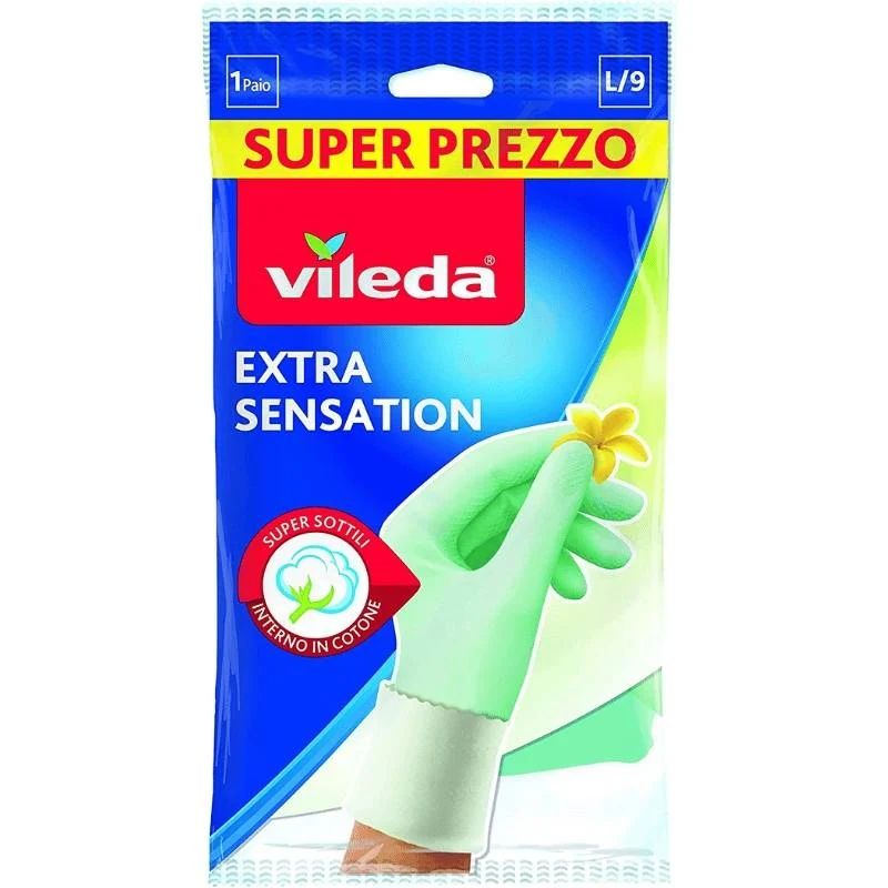Vileda Guanti Extra-sensation Media – Cartone 12 pz
