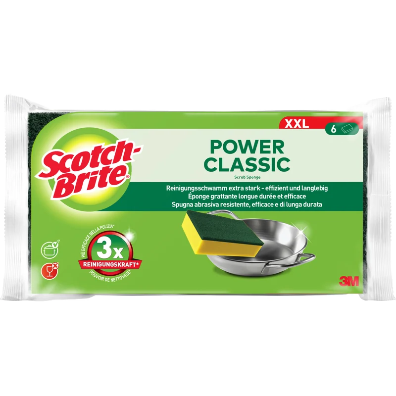 Scotch-Brite Brite Spugna Abrasiva XXL Classic Flat X6 – Cartone 5 pz