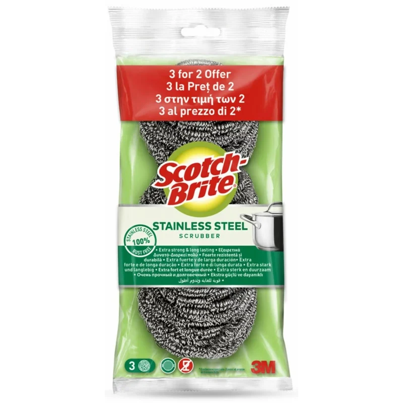 Scotch-Brite Brite Pagliette Xnox 2+1 – Cartone 16 pz