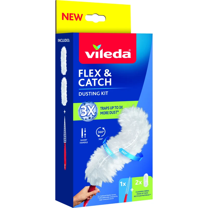 Vileda Flex&catch Compl Manico Corto+2ric – Cartone 6 pz