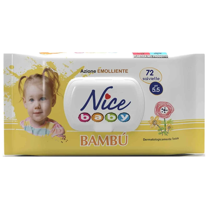 Nice Salviette Baby Pop-up pz 72 Bambu' – Cartone 14 pz