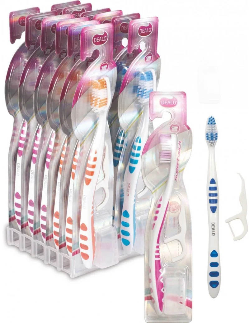 Dealo Spazzolino Super Touch+coprisetola – Cartone 12 pz