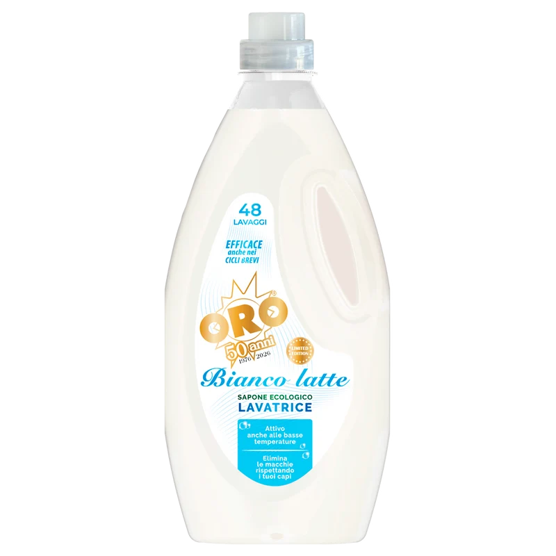 Oro Detersivo Lavatrice 2200ml 48 Lavaggi — Bucato Profumato · Vendita all'ingrosso a cartone
