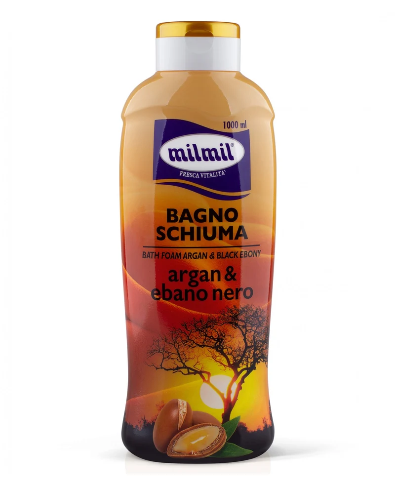 Milmil Bagnoschiuma 1 lt — Doccia Gel Profumato · Cartone da 12 confezioni