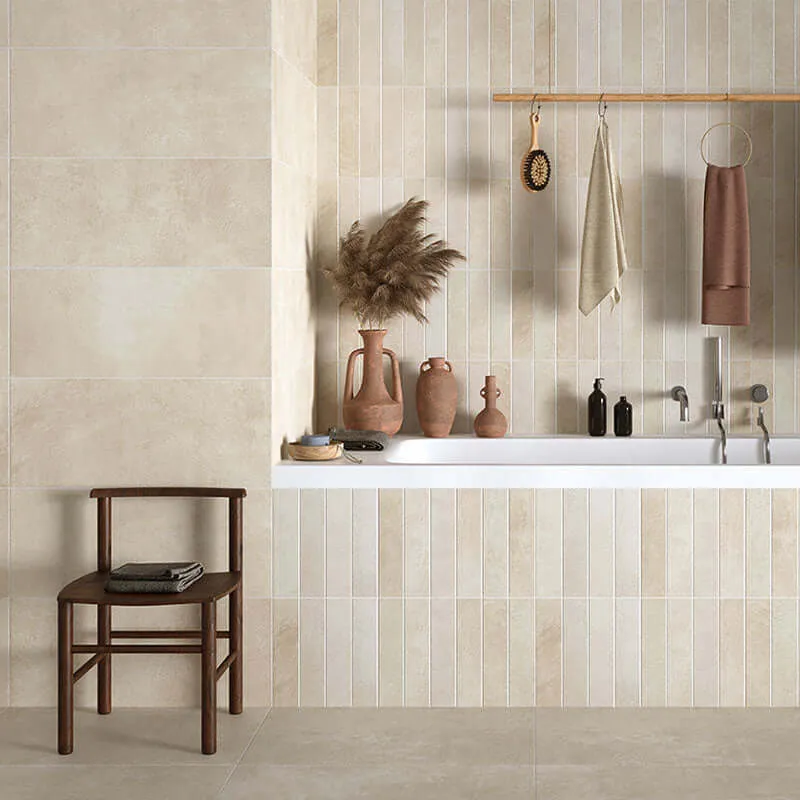 Rivestimento in Ceramica Decoro 25x60 Brick Beige Roma Wall - Herberia