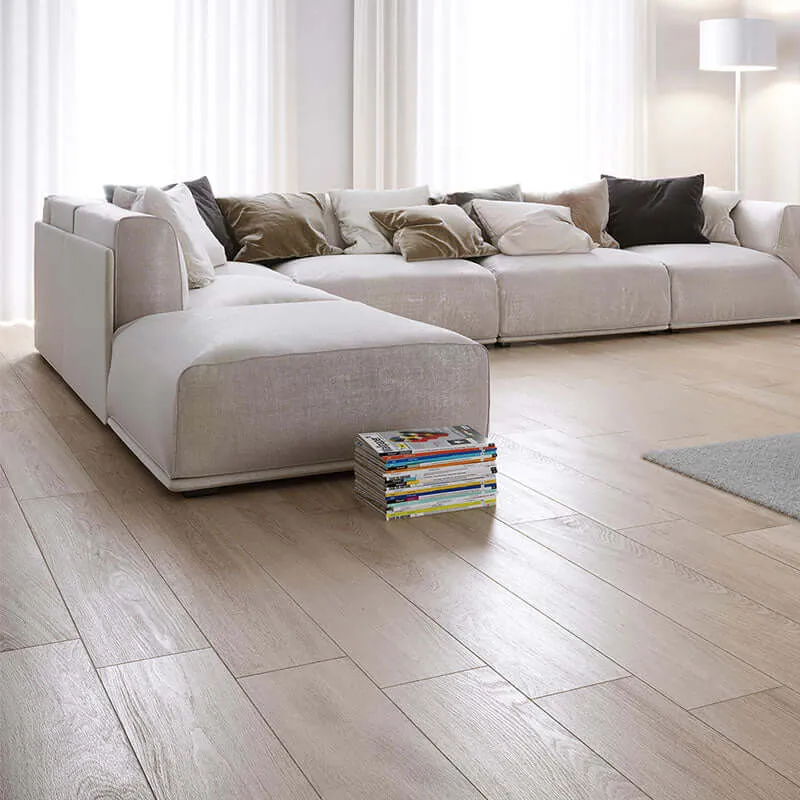 Gres Porcellanato Effetto Legno Rettificato Naturale 20x120 Olmo Minimal Wood - Herberia