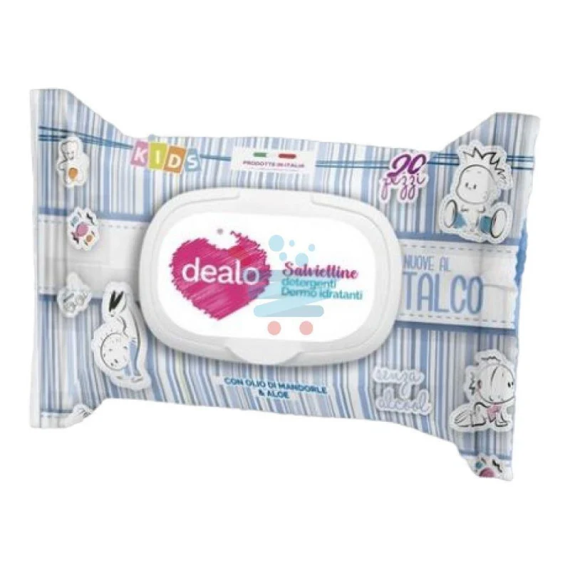 Dealo Salviett Baby pz 20 Talco – Cartone 24 pz