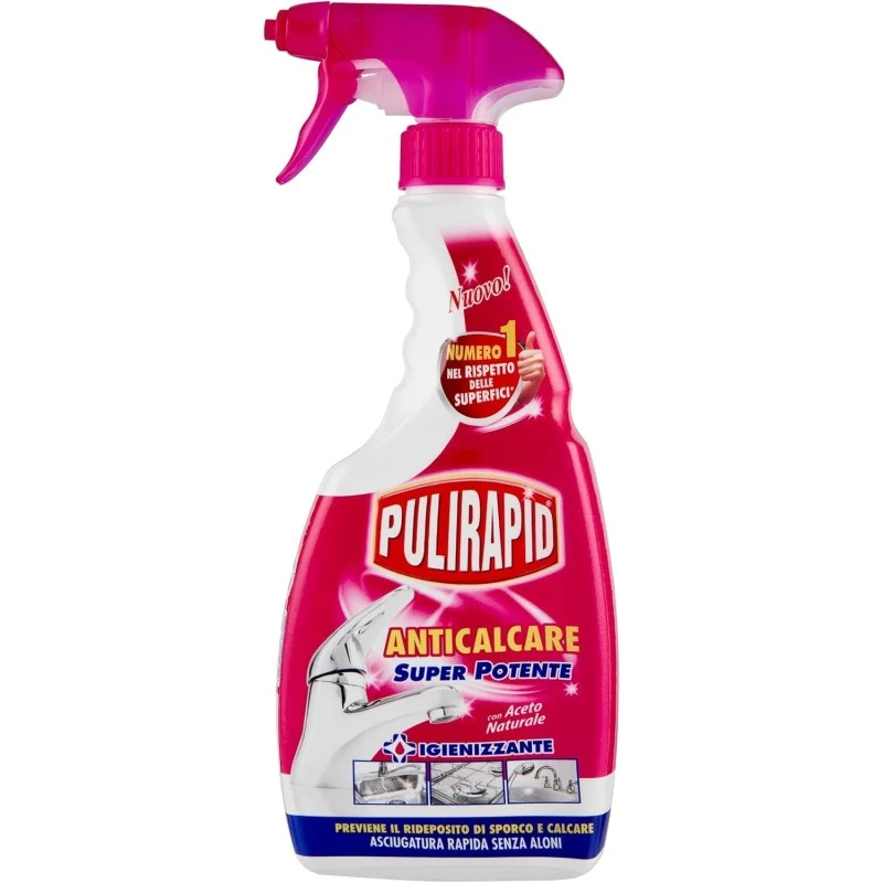 Pulirapid Anticalcare Spray Aceto 500ml – Cartone 12 pz